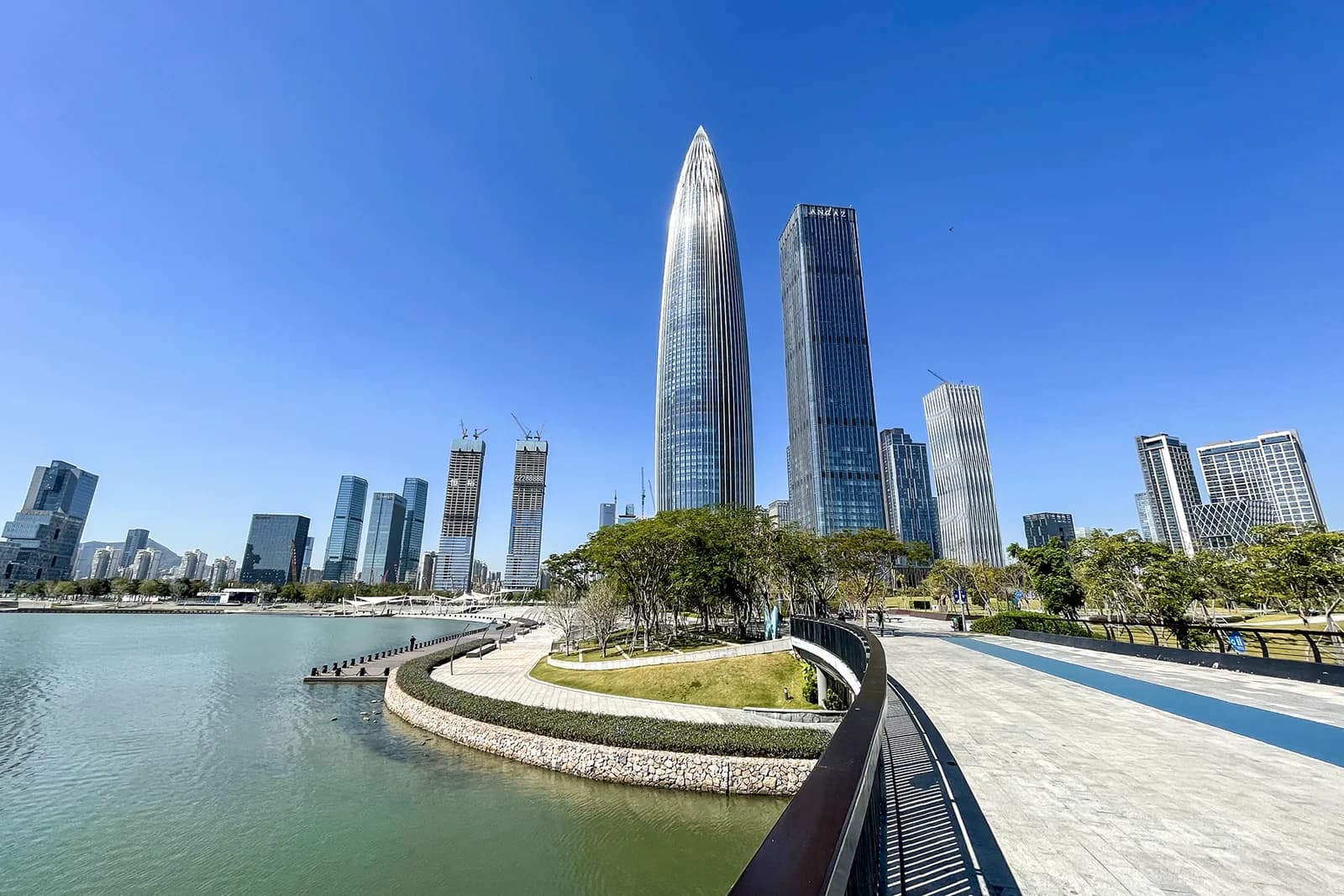 Shenzhen Bay skyline seen from Talent Park